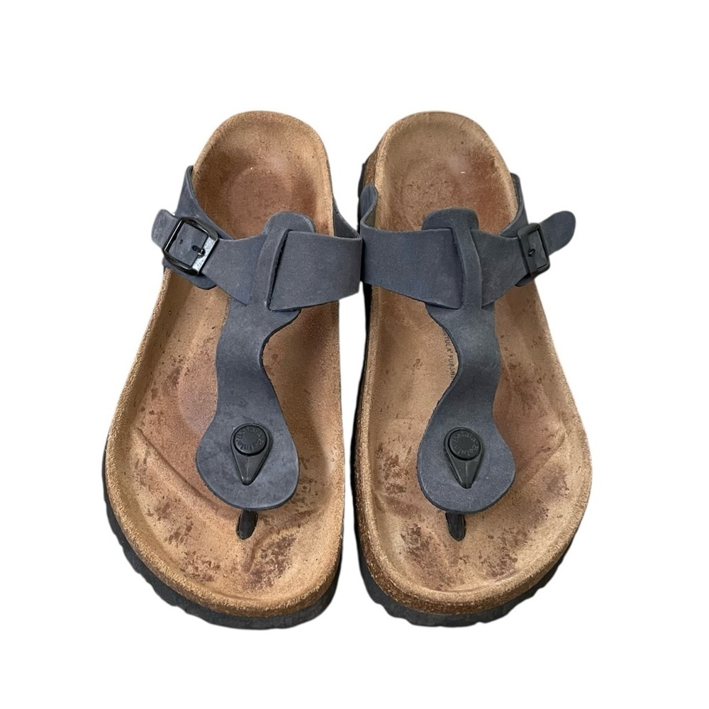 Birkenstock Grey Thong Gizeh Sandals 8